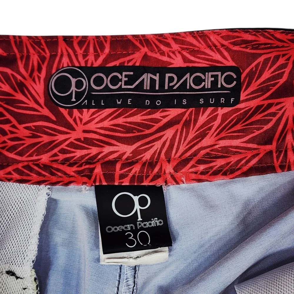 OP Ocean Pacific Board‎ Short sz 30 Men Neon Green Royal Blue OPFBSY Skater Surf